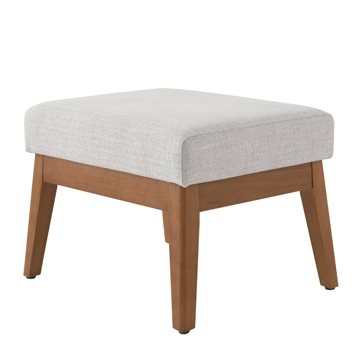 Herrot Modern Upholstered Armchair Solid Wood Accent Chair With Ottoman